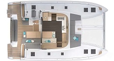 Аренда катамарана Lagoon 43 Cloud Dancer 2 на Пхукете - план палубы